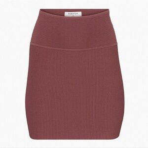 Aritzia Babaton Sundried Red Sculpt Knit Mini Skirt -Size XXS